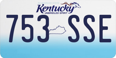 KY license plate 753SSE