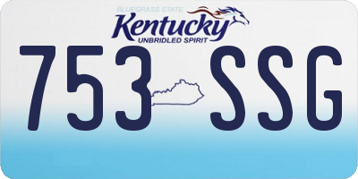 KY license plate 753SSG
