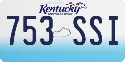 KY license plate 753SSI
