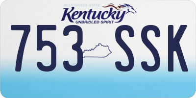 KY license plate 753SSK
