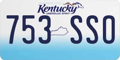KY license plate 753SSO