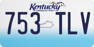 KY license plate 753TLV
