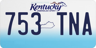 KY license plate 753TNA