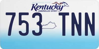 KY license plate 753TNN