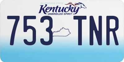 KY license plate 753TNR
