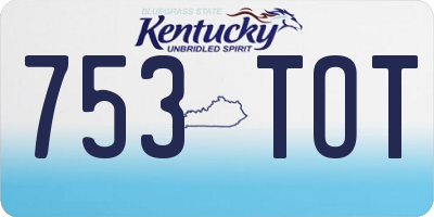 KY license plate 753TOT