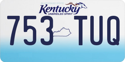 KY license plate 753TUQ