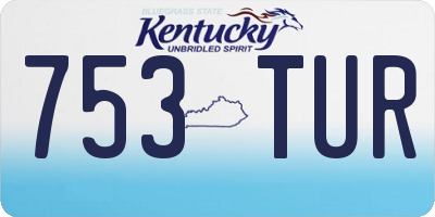 KY license plate 753TUR