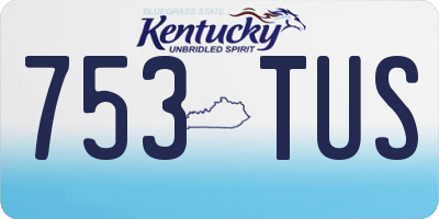 KY license plate 753TUS