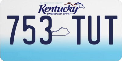 KY license plate 753TUT
