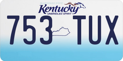 KY license plate 753TUX