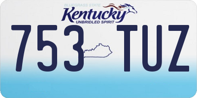 KY license plate 753TUZ