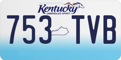 KY license plate 753TVB