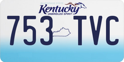 KY license plate 753TVC