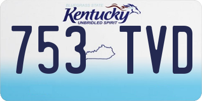 KY license plate 753TVD