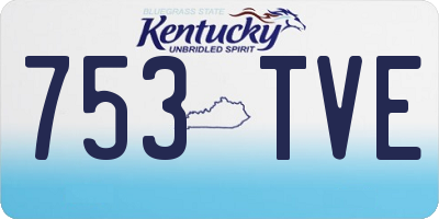 KY license plate 753TVE