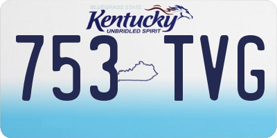 KY license plate 753TVG