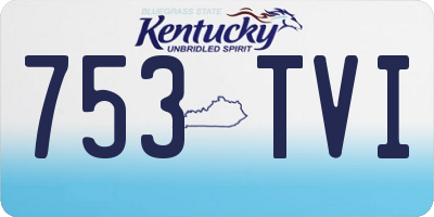 KY license plate 753TVI