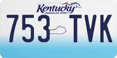 KY license plate 753TVK