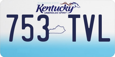 KY license plate 753TVL