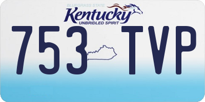 KY license plate 753TVP