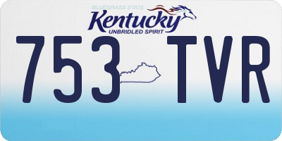 KY license plate 753TVR
