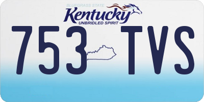 KY license plate 753TVS