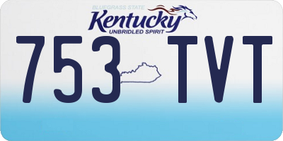 KY license plate 753TVT