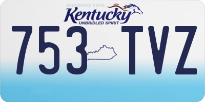 KY license plate 753TVZ