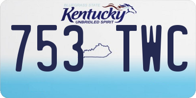 KY license plate 753TWC