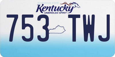 KY license plate 753TWJ
