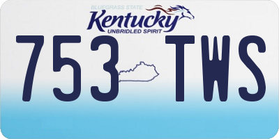 KY license plate 753TWS