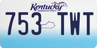 KY license plate 753TWT