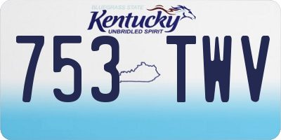 KY license plate 753TWV
