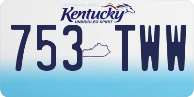 KY license plate 753TWW