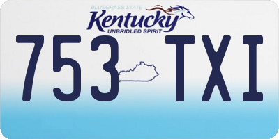 KY license plate 753TXI