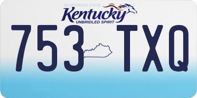 KY license plate 753TXQ