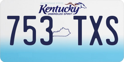 KY license plate 753TXS