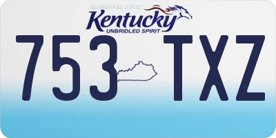 KY license plate 753TXZ