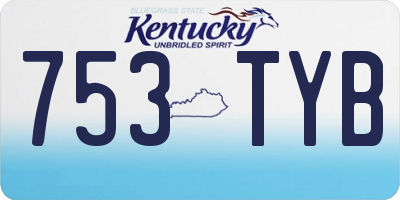KY license plate 753TYB