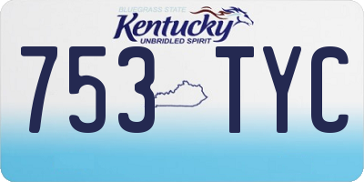 KY license plate 753TYC