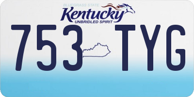 KY license plate 753TYG