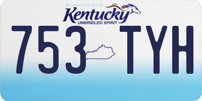 KY license plate 753TYH
