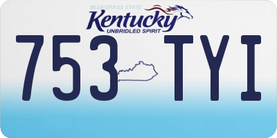 KY license plate 753TYI