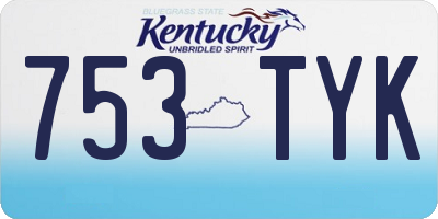 KY license plate 753TYK