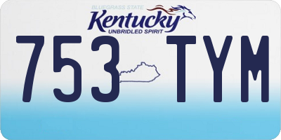 KY license plate 753TYM