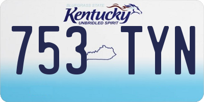 KY license plate 753TYN