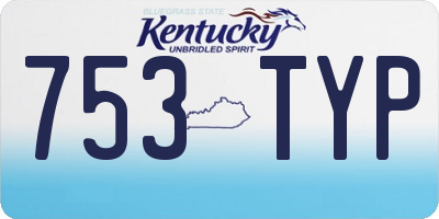 KY license plate 753TYP