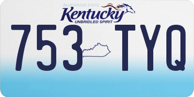 KY license plate 753TYQ