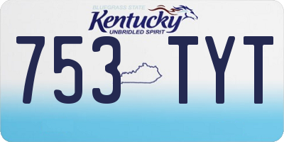 KY license plate 753TYT